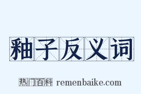 釉子反义词是什么意思的图片